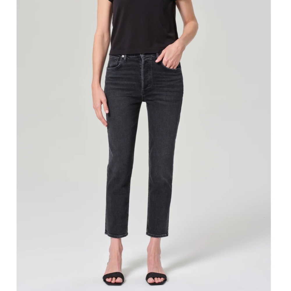 AGOLDE RILEY HIGH RISE STRAIGHT CROP (STRETCH)